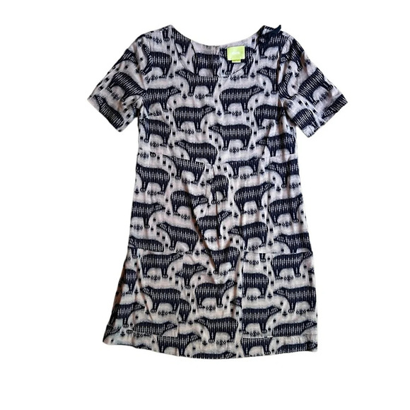 Maeve by Anthropologie Polar Bear Mini Shift Dress with Pockets Size 2 EUC - Picture 5 of 13